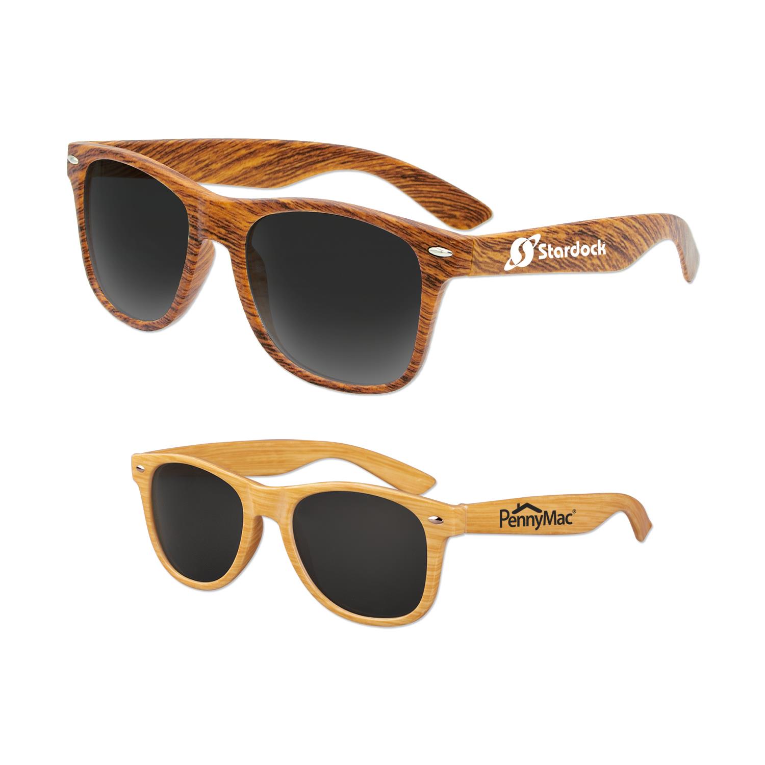 Sunpwd Polarized Iconic Wood Grain Sunglasses 8256