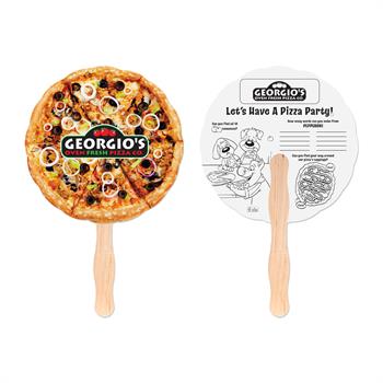 HF10 - Pizza Shaped Hand Fan