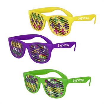 S53228X - Mardi Gras Art Pinhole Sunglasses