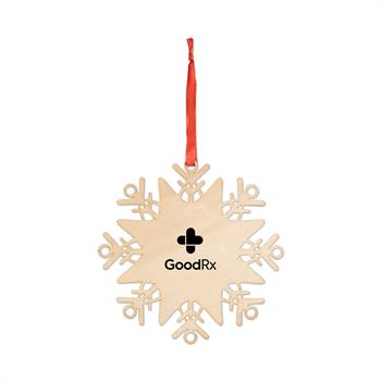 S6771X - Wooden Snowflake Ornament