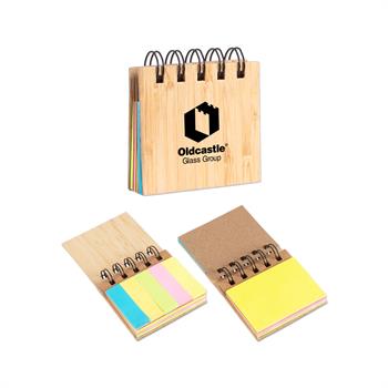 S94169X - Bamboo Pocket Sticky Notebook