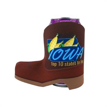 WL1862 - USA Made Dye Sub Cowboy Boot Shaped Coolers