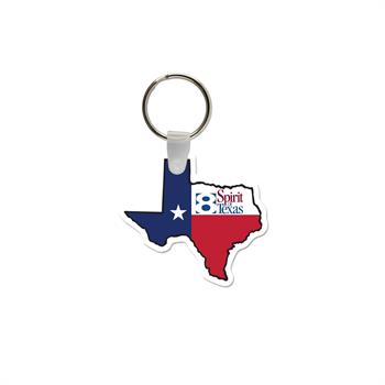 WL1884 - State Shaped USA Made Vinyl Keychain