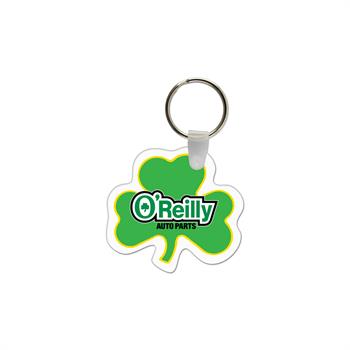 WL1885 - Shamrock Shaped USA Made Vinyl Keychain