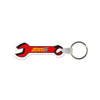 WL1887 - Wrench Shaped USA Made Vinyl Keychain