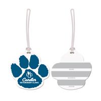 USA Made Paw Print Vinyl Luggage Tag