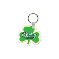 Shamrock Shaped USA Made Vinyl Keychain